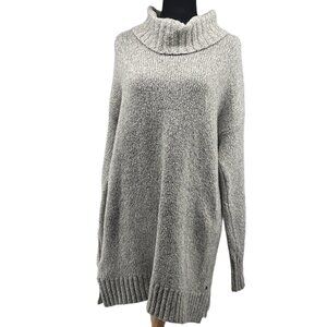 Eddie Bauer lounge sweater tunic length warm cozy cottage neutral sz lg